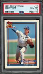 Bobby Witt #27 Baseball Cards 1991 Topps Tiffany Prices