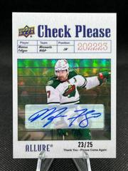 Marcus Foligno [Autograph] Hockey Cards 2022 Upper Deck Allure Check Please Prices