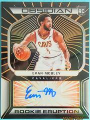 Evan Mobley [Orange] #RES-EVM Basketball Cards 2021 Panini Obsidian Rookie Eruption Signatures Prices