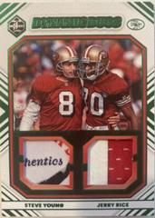 Steve Young, Jerry Rice [Emerald] Football Cards 2022 Panini Limited Dynamic Duos Prices
