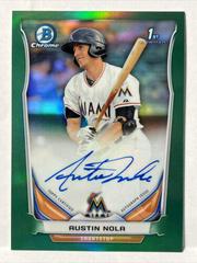 Austin Nola [Green Refractor] #AN Baseball Cards 2014 Bowman Chrome Autograph Prospects Prices