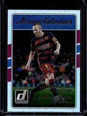 Andres Iniesta [Holographic] Soccer Cards 2016 Panini Donruss Accomplishments Prices
