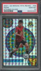 Pedri #26 Soccer Cards 2021 Panini Mosaic Road to FIFA World Cup Stained Glass Prices