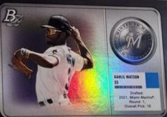 Kahlil Watson #MM-10 Baseball Cards 2022 Bowman Platinum Minted in Merit Prices