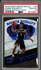 Lonnie Walker IV [Blue] Basketball Cards 2018 Panini Crown Royale Rookie Royalty Prices