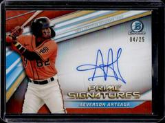 Aeverson Arteaga [Orange] #PCS-AAT Baseball Cards 2022 Bowman Chrome Prime Signatures Prices
