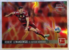Robert Lewandowski [Red Orange Refractor] Soccer Cards 2021 Stadium Club Chrome Bundesliga Prices