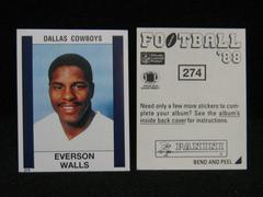 Everson Walls Football Cards 1988 Panini Sticker Prices