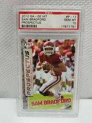 Sam Bradford #P-17 Football Cards 2010 Sage Hit Prospectus Prices