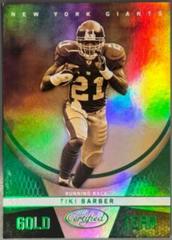 Tiki Barber [Green] Football Cards 2019 Panini Certified Gold Team Prices