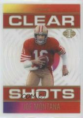 Joe Montana [Red] Football Cards 2021 Panini Illusions Clear Shots Prices