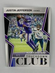 Justin Jefferson [Black Blue] #TD-10 Football Cards 2022 Panini Rookies & Stars Touchdown Club Prices