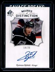 Quinton Byfield #MD-QB Hockey Cards 2021 SP Authentic Marks of Distinction Autographs Prices