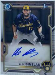 Alex Binelas Baseball Cards 2021 Bowman Draft Pick Chrome Autographs Prices