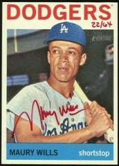 Maury Wills [Red Ink] #MW Baseball Cards 2013 Topps Heritage Real One Autographs Prices