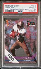 Jerry Rice [100 Stripe] #SS-13 Football Cards 1992 Wild Card Stat Smashers Prices