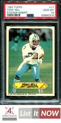 Tony Hill Football Cards 1983 Topps Stickers Insert Prices