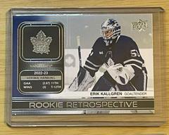 Erik Kallgren #RR-13 Hockey Cards 2023 Upper Deck Rookie Retrospective Prices