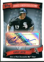 Chris Getz #CGE Baseball Cards 2010 Topps Peak Performance Autographs Prices