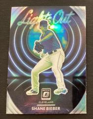 Shane Bieber [Holo] #LO-15 Baseball Cards 2022 Panini Donruss Optic Lights Out Prices