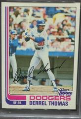 Derrel Thomas Baseball Cards 1982 Topps Prices