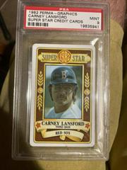 Carney Lansford Baseball Cards 1982 Perma Graphics Super Star Credit Cards Prices