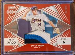 Jacob Berry [Red] Baseball Cards 2022 Panini Elite Extra Edition First Round Materials Prices