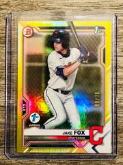 Jake Fox [Yellow Foil] #BD-102 Baseball Cards 2021 Bowman Draft 1st Edition Prices