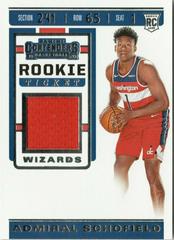 Admiral Schofield #RTS-ASC Basketball Cards 2019 Panini Contenders Rookie Ticket Swatches Prices