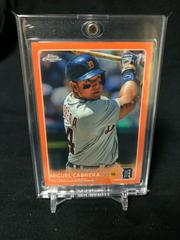 Miguel Cabrera [Orange Refractor] Baseball Cards 2015 Topps Chrome Prices
