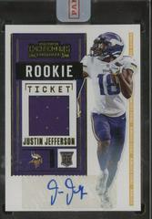 Justin Jefferson [Autograph] #RTS-JJE Football Cards 2020 Panini Contenders Rookie Ticket Swatches Prices