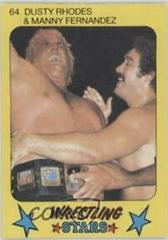 Dusty Rhodes, Manny Fernandez #64 Wrestling Cards 1986 Monty Gum Wrestling Stars Prices