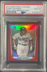 Corey Seager [Red Refractor] #278 Baseball Cards 2014 Bowman Chrome Mini Prices