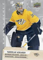 Yaroslav Askarov #9 Hockey Cards 2023 Upper Deck Rookie Debut Prices
