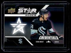 Shane Wright [Rookie] #1SR-1 Hockey Cards 2022 Upper Deck Credentials 1st Star of the Night Prices