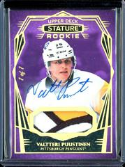 Valtteri Puustinen [Design Variant Autograph Patch Purple] #160 Hockey Cards 2022 Upper Deck Stature Prices