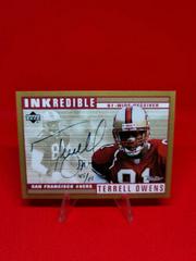 Terrell Owens [Gold] #TO Football Cards 1999 Upper Deck Retro Inkredible Prices