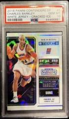 Charles Barkley [White Jersey Cracked Ice] #8 Basketball Cards 2018 Panini Contenders Draft Picks Prices