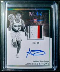 Anfernee Simons [Patch Autograph] #323 Basketball Cards 2018 Panini Noir Prices