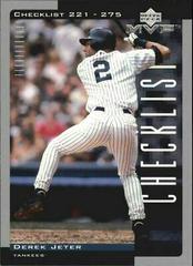 Derek Jeter #329 Baseball Cards 2001 Upper Deck MVP Prices