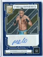 Carmelo Hayes [Blue] #29 Wrestling Cards 2023 Donruss Elite WWE New Breed Autograph Prices