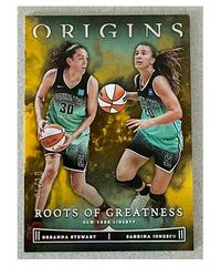 Breanna Stewart, Sabrina Ionescu [Gold] #6 Basketball Cards 2023 Panini Origins WNBA Roots of Greatness Prices