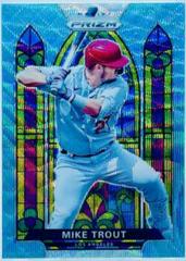 Mike Trout [Teal Wave Prizm] Baseball Cards 2021 Panini Prizm Stained Glass Prices
