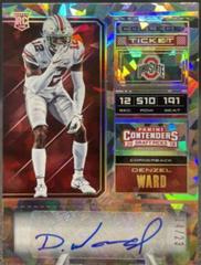 Denzel Ward [Cracked Ice Autograph] #212 Football Cards 2018 Panini Contenders Draft Picks Prices
