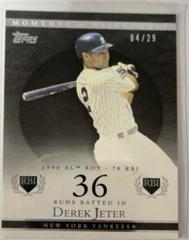 Derek Jeter [4 RBI Black] #82 Baseball Cards 2007 Topps Moments & Milestones Prices