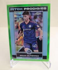 Brian Gutierrez [Neon Green Lava] Soccer Cards 2023 Topps Chrome MLS Prices