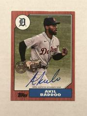 Akil Baddoo [Red] #87BA-ABA Baseball Cards 2022 Topps 1987 Autographs Prices
