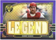 Johnny Bench [Amethyst] #RL-JB Baseball Cards 2022 Topps Triple Threads Relics Legends Prices