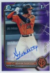 Adrian Sugastey [Purple Refractor] #CPA-AS Baseball Cards 2022 Bowman Chrome Prospect Autographs Prices