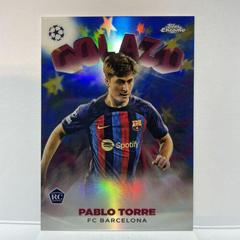Pablo Torre [Blue] Soccer Cards 2022 Topps Chrome UEFA Club Competitions Golazo Prices